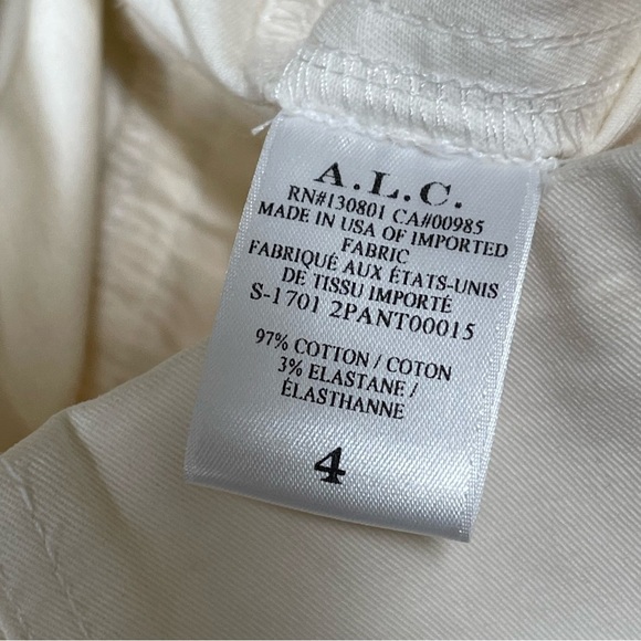 A.L.C. Women Kerrigan Lace-Up Skinny Pants Size 4 Ivoy - Picture 6 of 9